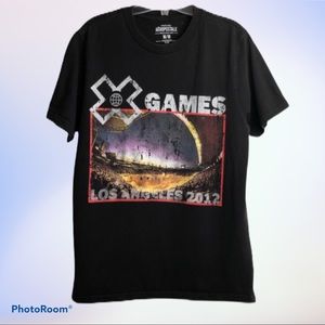 Aeropostale T-shirt Boys Medium Black X-Games LA 2012 Graphic Tee
